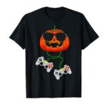 Jack O Lantern Video Game Controller Halloween Funny Gamer T-Shirt