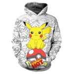 Boys Game Hoodies 3d Printed Pullover Sweatshirt Unisex Anime Hoodie black2-Medium
