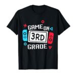 Back To School Game On Third 3rd Grade Funny Gamer Kids Boys T-Shirt