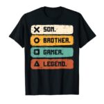 Son Brother Video Gamer Legend Gaming Men Boys Kids Teens T-Shirt