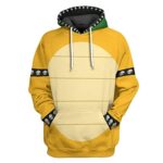 XIAMUSZ Super Brothers Hoodie Peach Luigi Bowser Cosplay Costume Pullover Sweatshirt (Large, Yellow)