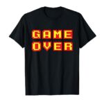 Game Over Vintage Retro Video Games Gaming gift arcade T-Shirt