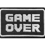 Antrix Funny Game Over Applique Insignia Emblems Hook and Loop Military Game Over Emblem Badge Patch for Backpacks Caps Hats Vests Pouch Patch Holder -…