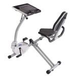 Stamina 2-in-1 Recumbent Exercise Bike – Fitness Bike with Workstation and Standing Desk – Stationary Bike for Home Workout – Up to 250 Weight Capacity