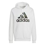 adidas Men’s Size Essentials Fleece Camo-Print Hoodie, White, X-Large/Tall