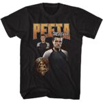 Hunger Games T-Shirt Peeta Mellark Duo Adult Short Sleeve T Shirts Sci-Fi Movie Graphic Tees Black