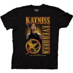 Ripple Junction The Hunger Games Katniss Mockingjay and Name Movie Adult T-Shirt Officially Licensed Small Black