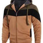 GEEK LIGHTING Hoodies for Men Heavyweight Fleece Sweatshirt – Full Zip Up Thick Sherpa Lined