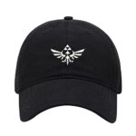 L8502-LXYB Baseball Cap Men Zelda Triumphant Embroidered Washed Cotton Dad Hat Unisex Baseball Caps (Black,7 5/8)