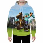 Orhoct Hooded Cartoon Printed Hoodie Men’S/Women’S Pullover Creative Game Pattern,Boys And Girls Youth Pocket Sweatshirt.X-Large
