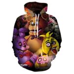 uelbmovn Horror Bear Hoodies Horror Movie Pullover Weatshirts Halloween Cosplay Jacket Cartoon Game Printed Top Oversize Streetwear Hoodies for Women (3-M)