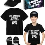 AOTHSO Do Not Disturb I’m Gaming Socks Hat Shirts Set Gamer Gifts Shirt Baseball Cap Socks Christmas Gifts for Teens Boys