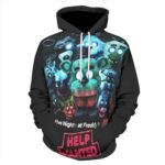 PHLEAZ 3D Printed Game Hoodie, Cartoon Novelty Sweatshirt for Men, Hip Hop Trendy Couples Pullover Hooded for Unisex Aldult Teen Leisure Sports, Small