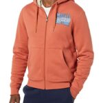 Amazon Essentials Men’s Disney Sherpa-Lined Full-Zip Hoodie Sweatshirts, Marvel Comics Logo, Large