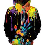 EOWJEED Unisex Realistic 3D Digital Print Pullover Hoodie Hooded Sweatshirt with Big Pocket X-Large