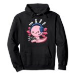 Axolotl Gaming Kids Boys Girls Anime Video Game Pew Gamer Pullover Hoodie