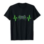 Gamer Heartbeat Gaming Video Games Boys Girls Teens T-Shirt