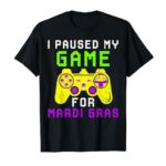 I Paused My Game For Mardi Gras Video Game Controller Boys T-Shirt