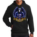 Game Garment Football Team Sports Fan Gameday Mens Hoodies – Football Graphic Adult Unisex Hooded Sweatshirt – (Baltimore – Large) – Hoodie Black