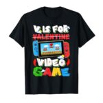 V Is For Video Game Valentine’s Day Gamer Couples Boys Girls T-Shirt