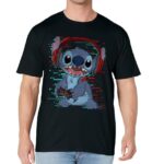 Disney Lilo & Stitch Gamer Glitch Headset and Controller T-Shirt