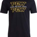 Tall Tee: Pew Pew Wars | Funny Sci-fi Space Star Noises Science Geek Men T-Shirt-(Tall,3XL) Black