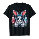 Boys Happy Easter Day Bunny Egg Video Game Kids Mens Gamer T-Shirt
