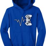 Tstars Video Game Controller Gifts for Gamers Gaming Sweatshirts Hoodies for Kids Medium Blue
