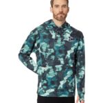 Champion All Over Print Game Day Hoodie Hyper Wash Metallic Teal MD