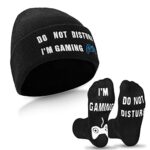 ANDOLO Do Not Disturb Gaming Socks, Beanie Baseball Cap Hat Valentines Fathers Day Gamer for Men Teenage Boys