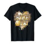 Bleached Softball Game Day Vibes Leopard Heart Headband Mom T-Shirt