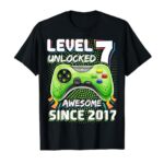 7th Birthday Gamer 7 Years Old Funny Bday Boy Seven Son T-Shirt