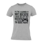 BROOKLYN VERTICAL I’m A Gamer | Funny Video Gamer Adult Humor Short Sleeve Crew Neck T-Shirt (as1, Alpha, l, Regular, Regular, Grey)