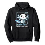 Gamer Axolotl Shirt Gamesolotl Fish Gaming Video Gamer Anime Pullover Hoodie
