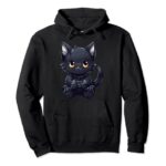 Cute Cat Gamer Funny Gaming Cat Lover Animal Pullover Hoodie