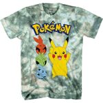 Pokemon Mens Pikachu Game Shirt – Gotta Catch Em All – Official Tie Dye T-Shirt (Grey Tie Dye, XX-Large)
