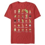 Nintendo Men’s Pixel Cast T-Shirt, 2X-Large, Red