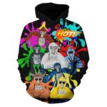 DLSIN Cartoon Hoodie, Novelty Game Printed Hoodie Long Sleeve Sweatshirt Hooded Pullover with Big Pocket 2-M