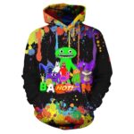 FBMQL 3D Print Hoodies Horror Game Hoodie Pullover Sweatshirts Unisex Game Pattern Warm Hoodie B-S