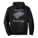 Game Of Thrones House Stark The North Remembers Direwolf Pullover Hoodie