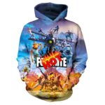 Fomdve Unisex Game Hoodies 3d Printed Anime Pullover Hoodie Battle Royale Sweatshirt For Boys And Girls 2-X-Large