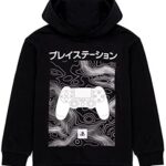 PlayStation Kids Hoodie Boys Games Japanese Logo Black Jumper Jacket 9-10 Years