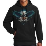 Game Garment Football Team Sports Fan Gameday Mens Hoodies – Football Graphic Adult Unisex Hooded Sweatshirt – (Philadelphia – Large) – Hoodie Black
