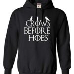 Go All Out Large Black Mens Crows Before Hoes Sweatshirt Hoodie