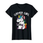 Gamer Girl Unicorn Video Gaming Women Kids Toddler Youth T-Shirt
