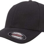 Flexfit Men’s Cool & Dry Baseball Cap, Black, Large-X-Large