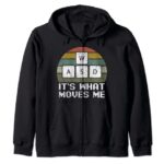 Vintage Gaming Shirt For Boys Men, PC Gamer WASD Zip Hoodie