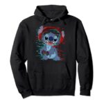 Disney Lilo & Stitch Gamer Glitch Headset and Controller Pullover Hoodie