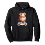 Funny guinea pig and Video Gamer Lover fluffy cavy Gamers Pullover Hoodie