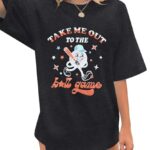 Baseball Shirts Women Baseball Mom Oversized Shirt Baseball Letter Print Tee Tops Gray